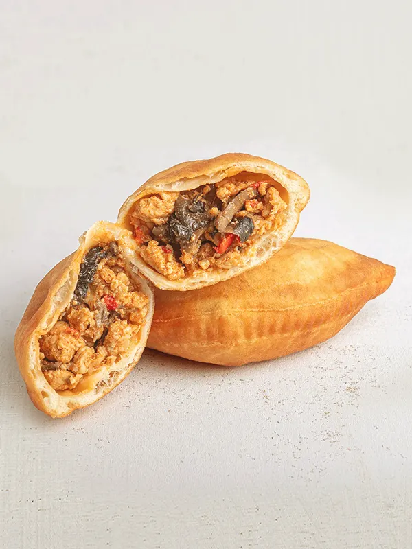 Empanadilla de raxo con champiñones